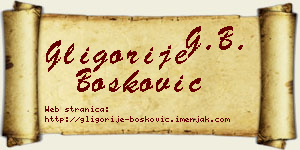 Gligorije Bošković vizit kartica
